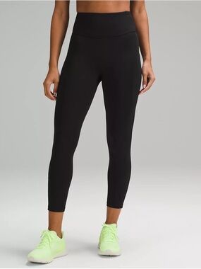 Lululemon Base Pace 25 Black High-Rise Cropped Leggings